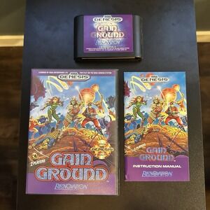 Gain Ground (Sega Genesis, 1991) Complete CIB Case, Manual, Video Game Vintage